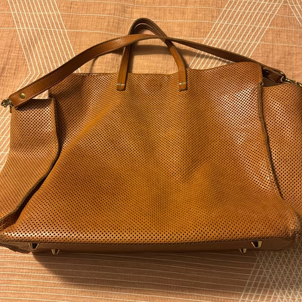 Clare V Tan Perf Simple Tote